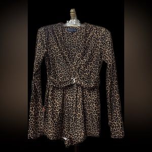 Cheetah Leopard Print Romper XS